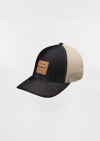 denim black adjustable black clover hat