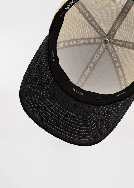 denim black adjustable black clover hat