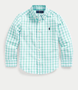 Gingham-Cotton Blend Shirt By Ralph Lauren