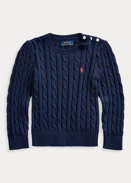 RALPH LAUREN CABLE-KNIT COTTON SWEATER
