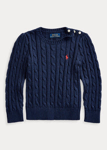 RALPH LAUREN CABLE-KNIT COTTON SWEATER
