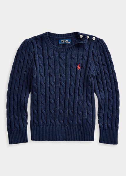 RALPH LAUREN CABLE-KNIT COTTON SWEATER